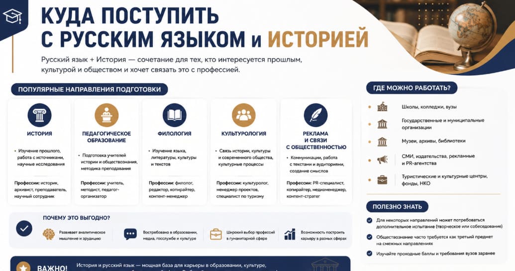 Куда поступить с русским языком и историей