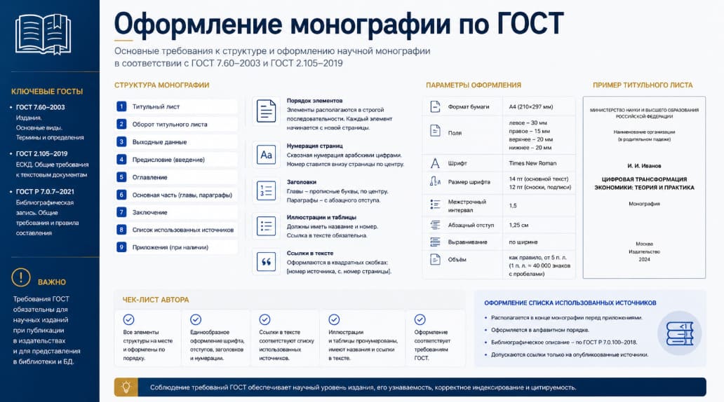 Оформление монографии по ГОСТ