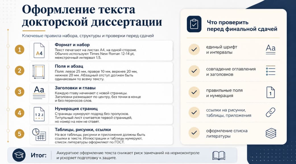 Оформление текста докторской диссертации
