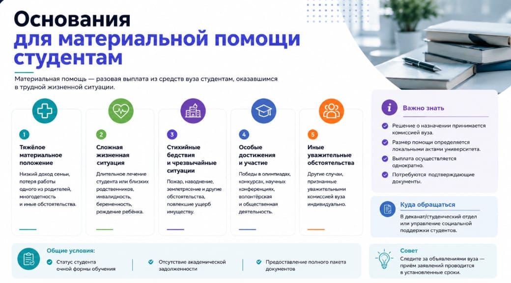 Основания для материальной помощи студентам