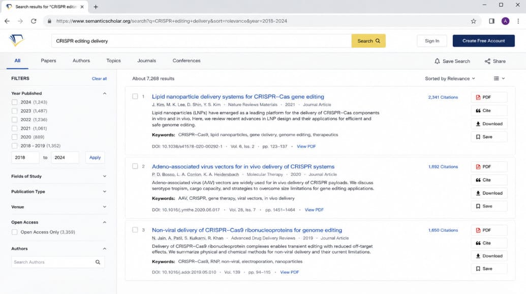 платформа с научными статьями на английском языке 