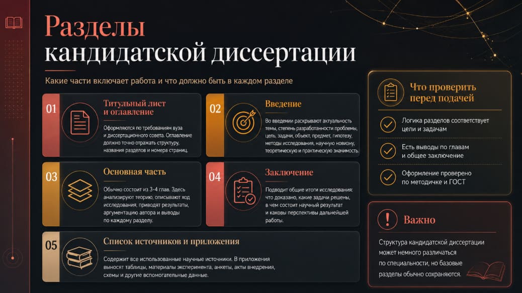Разделы кандидатской диссертации