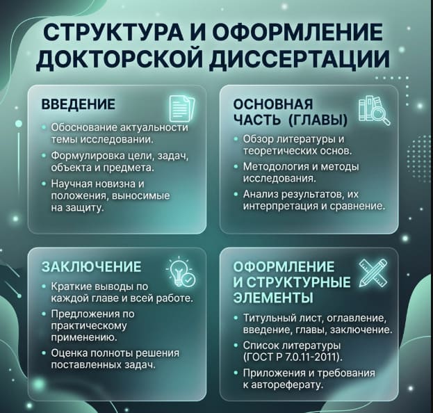 Структура и оформление докторской диссертации