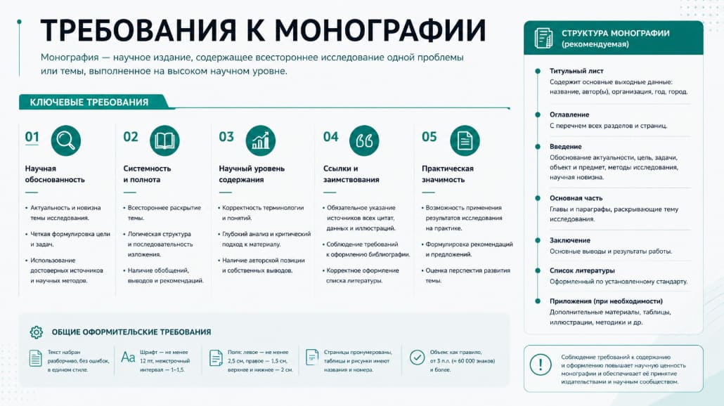 Требования к монографии