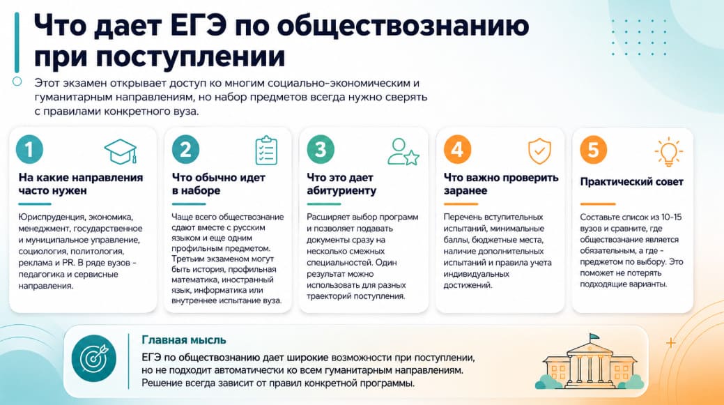 Что дает ЕГЭ по обществознанию при поступлении