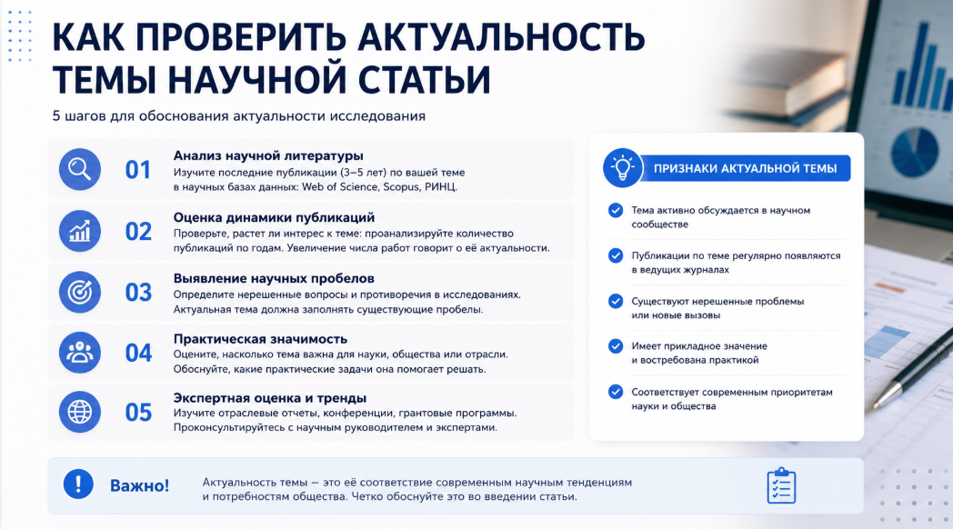 Как проверить актуальность темы научной статьи