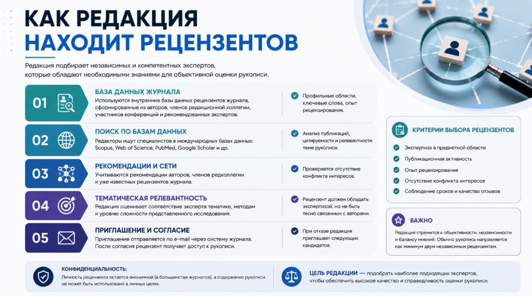 Как редакция находит рецензентов