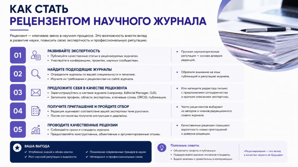 Как стать рецензентом научного журнала