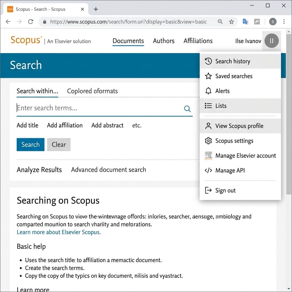 Как войти в личный кабинет Scopus