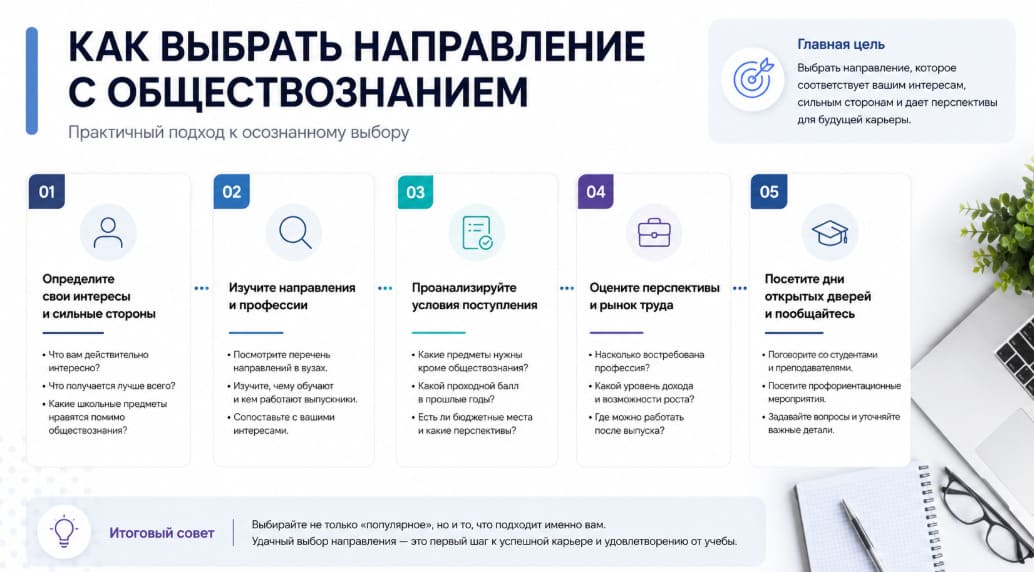 Как выбрать направление с обществознанием