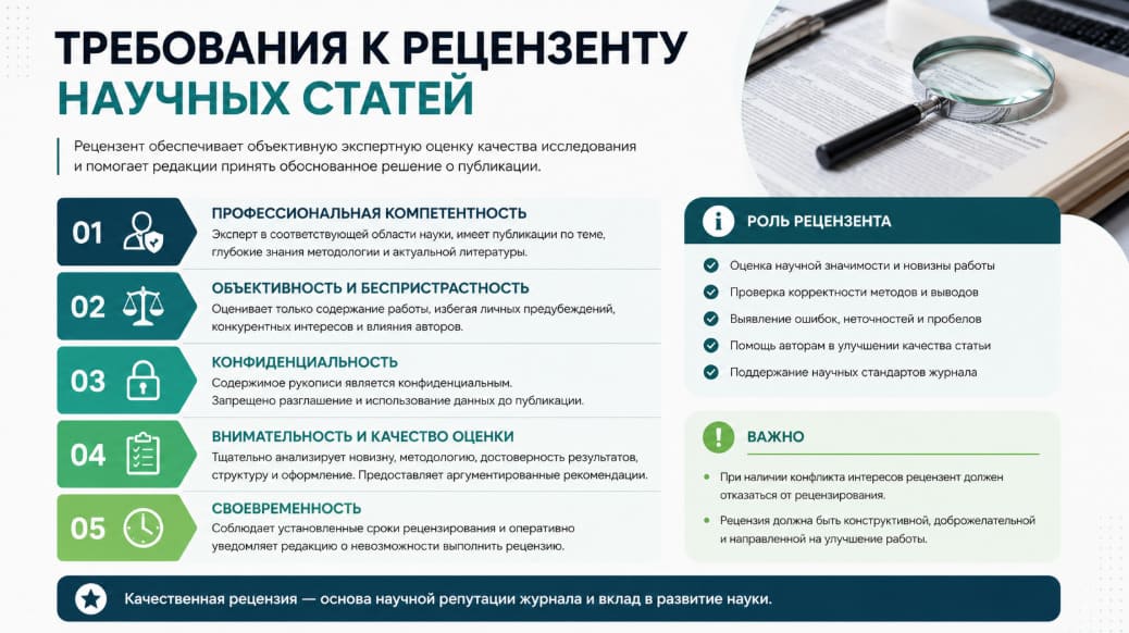 Требования к рецензенту научных статей