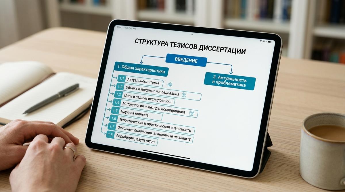 Структура автореферата кандидатской диссертации