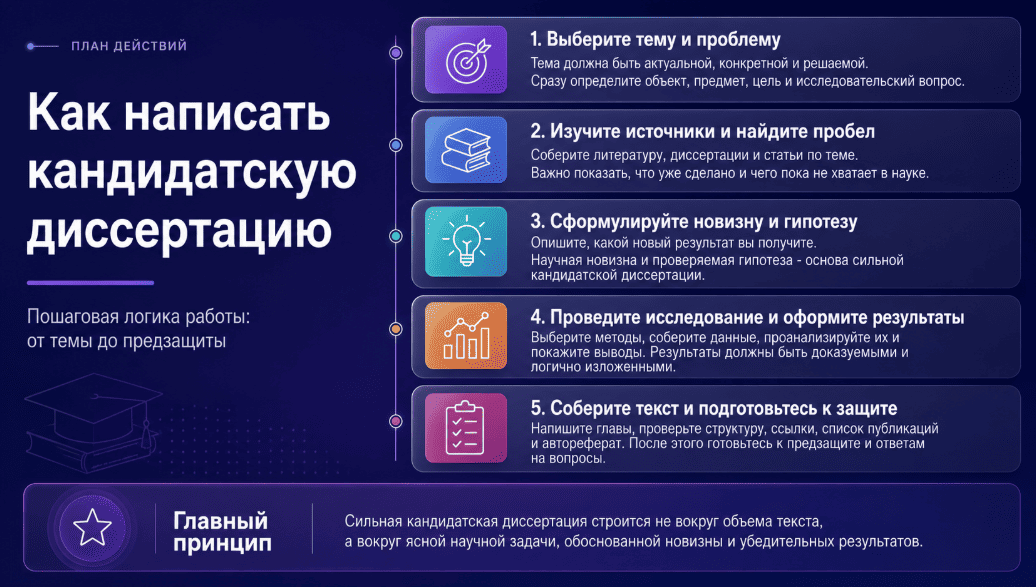 Что доказывает соискатель в кандидатской диссертации