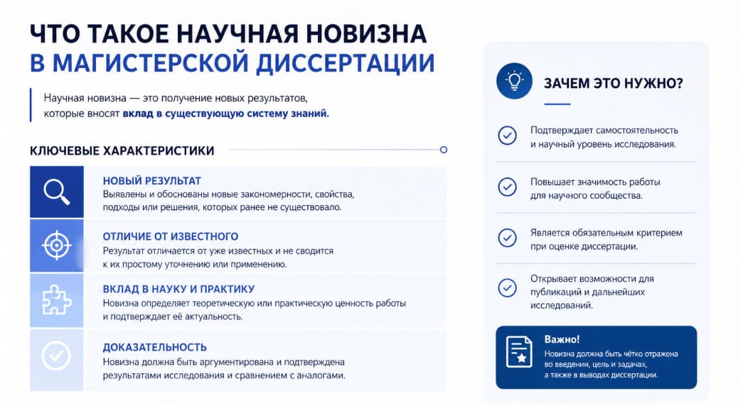 Что такое научная новизна в магистерской диссертации