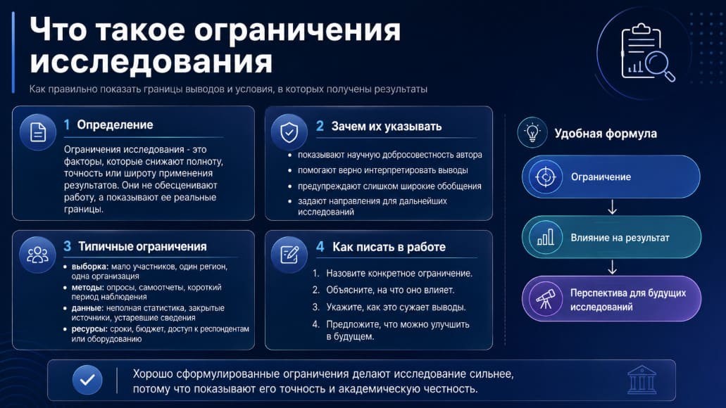 Что такое ограничения исследования