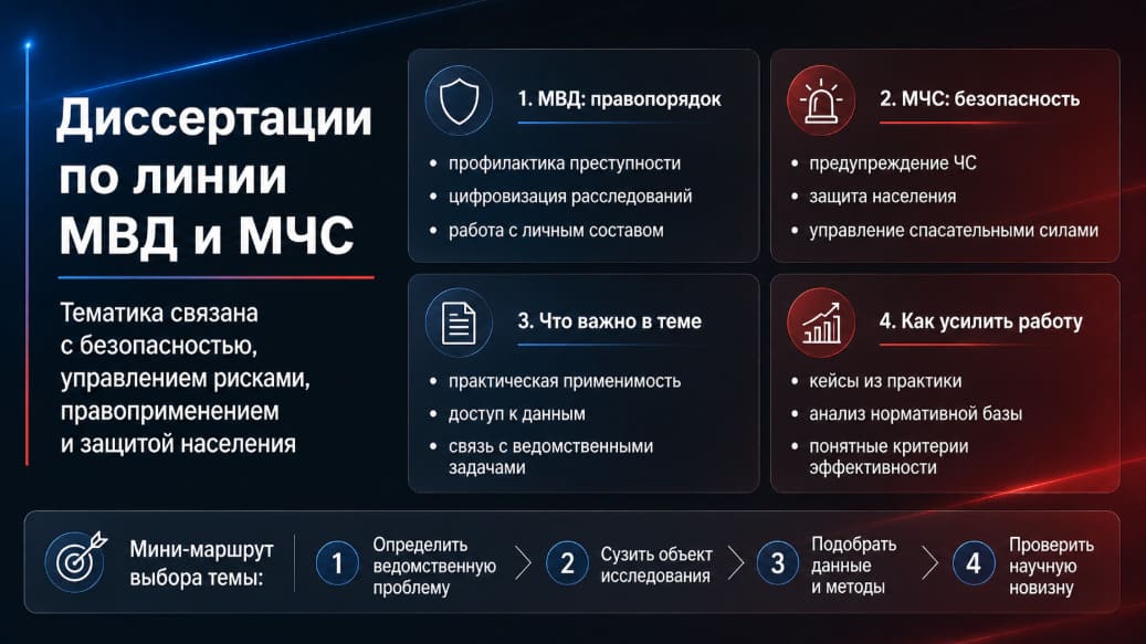 Диссертации по линии МВД и МЧС