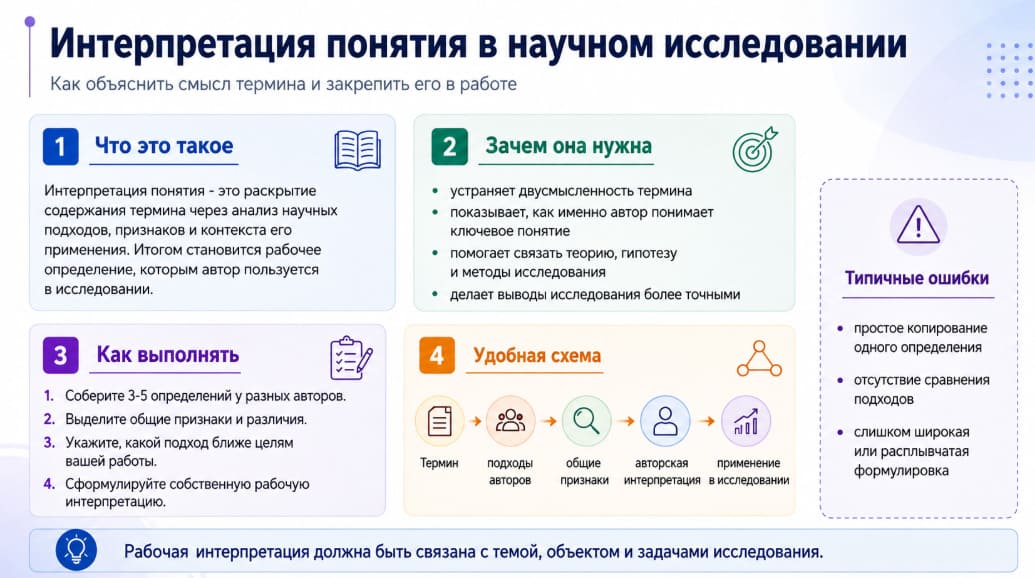 интерпретация понятия в научном исследовании