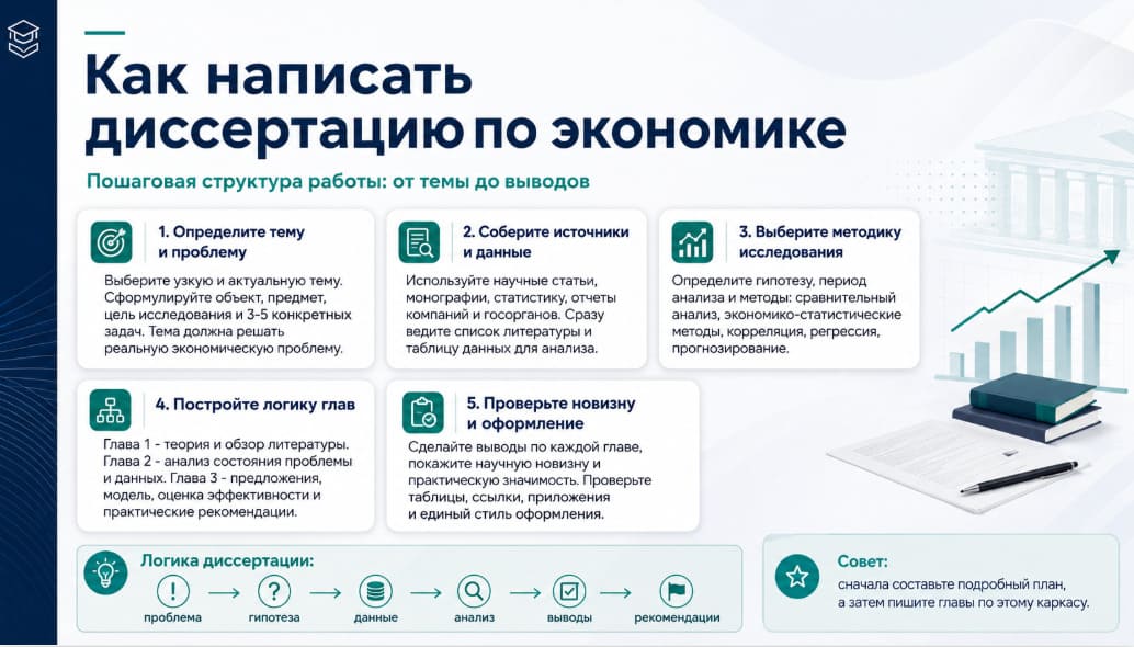 Как написать диссертацию по экономике