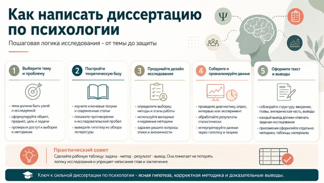 Как написать диссертацию по психологии