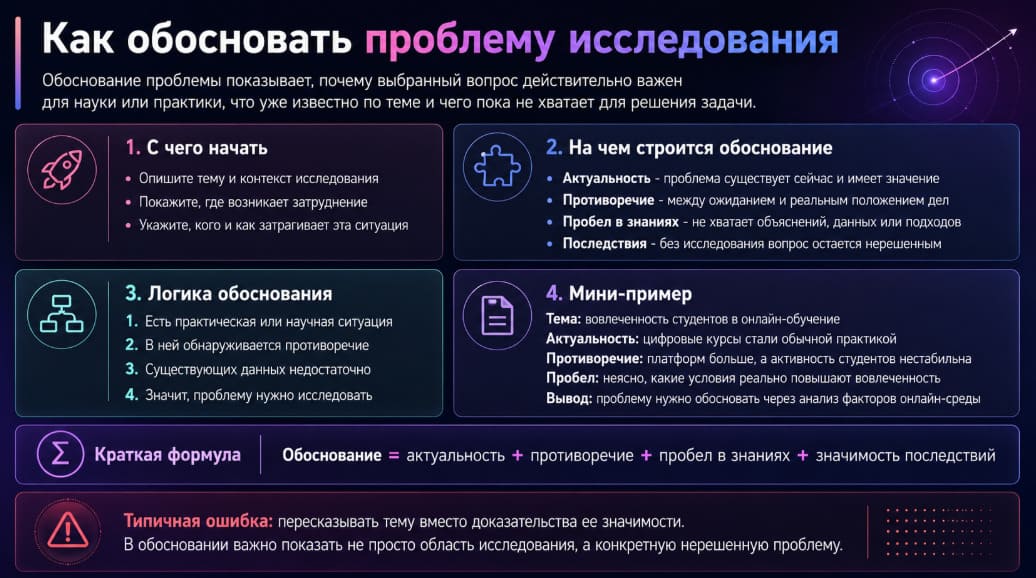Как обосновать проблему исследования