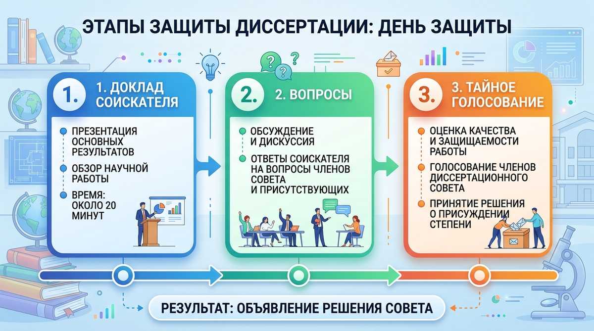 Как проходит процесс защиты аспирантской диссертации: этапы дня защиты