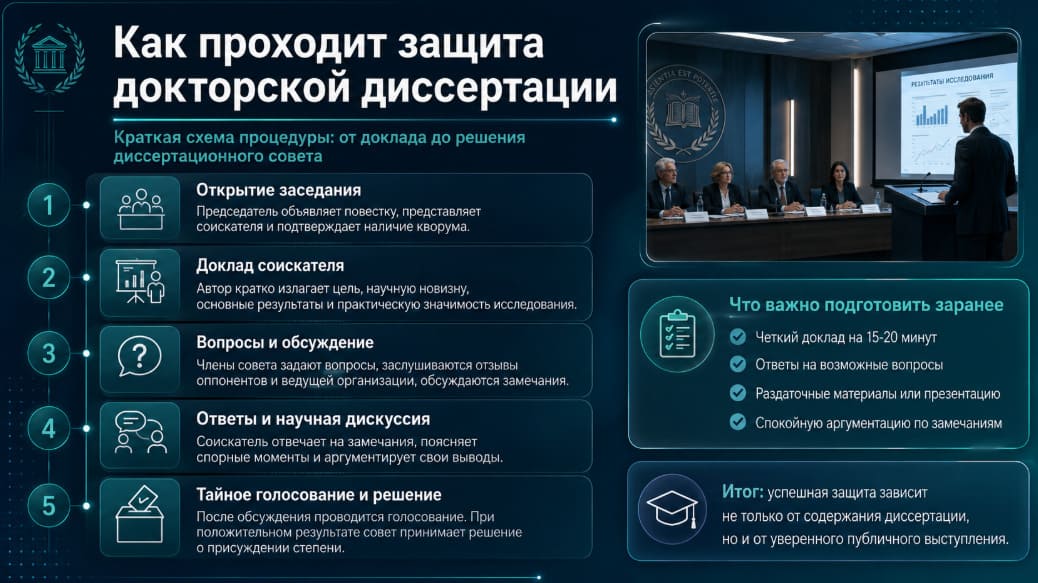 Как проходит защита докторской диссертации