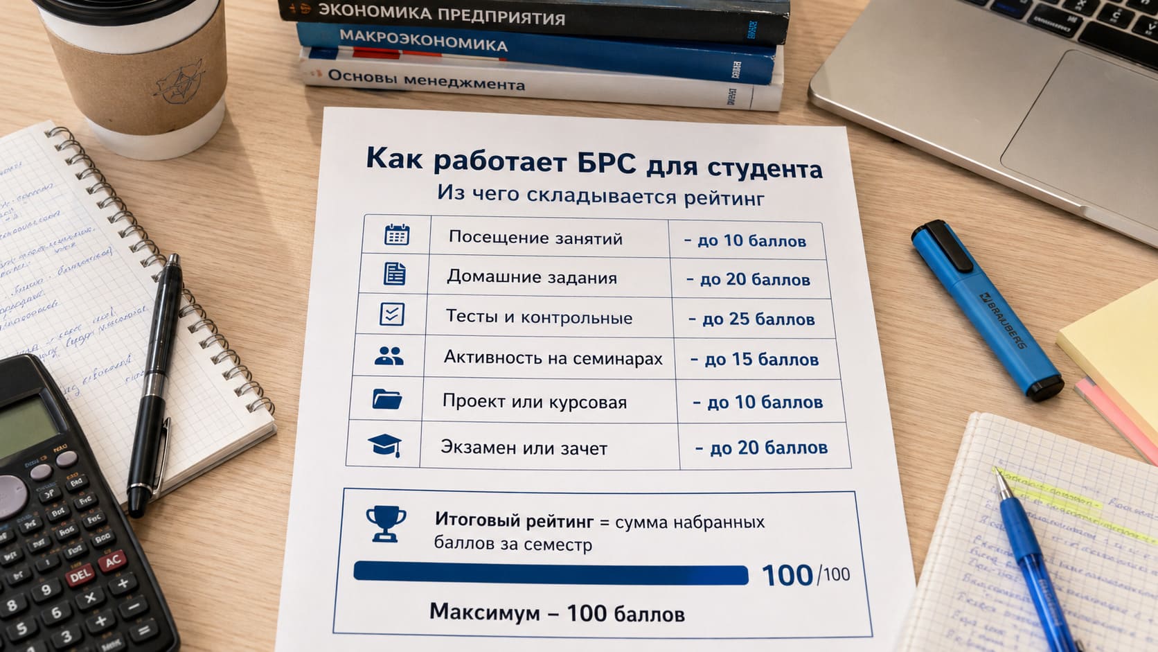 Как работает БРС для студента: из чего складывается рейтинг