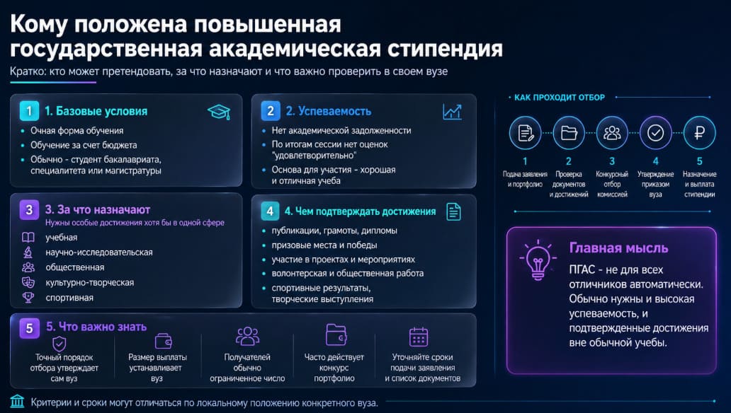 Кому положена повышенная государственная академическая стипендия