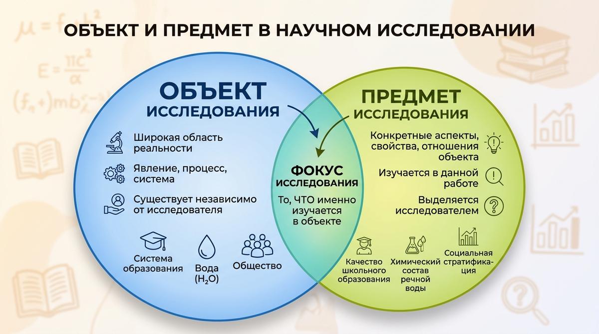 Объект, предмет, цель и задачи исследования