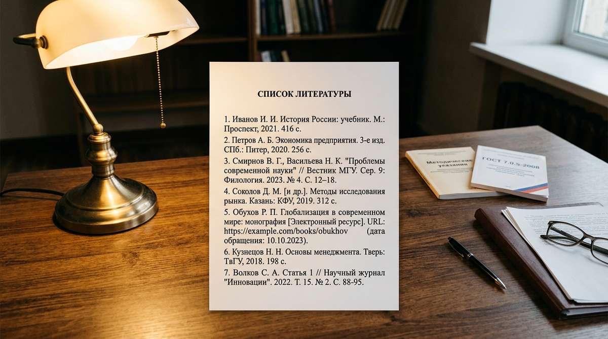 Какой ГОСТ регулирует оформление списка литературы научной статьи