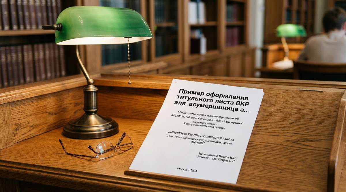Пример оформления титульного листа ВКР аспиранта
