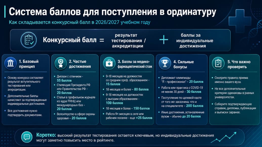 Система баллов для поступления в ординатуру