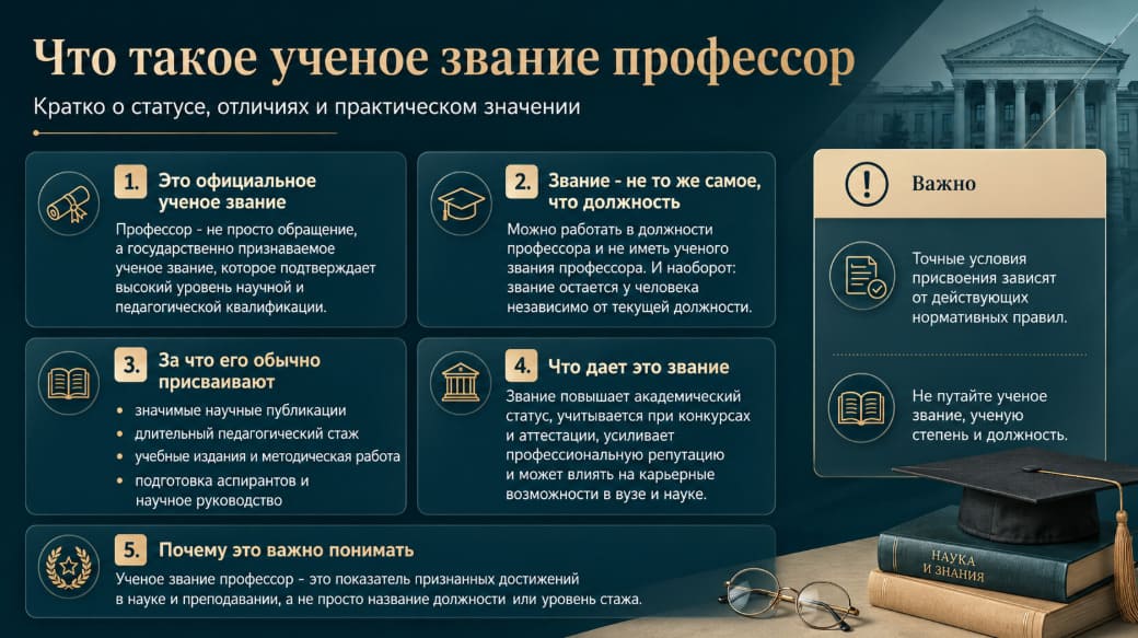 что такое ученое звание профессор