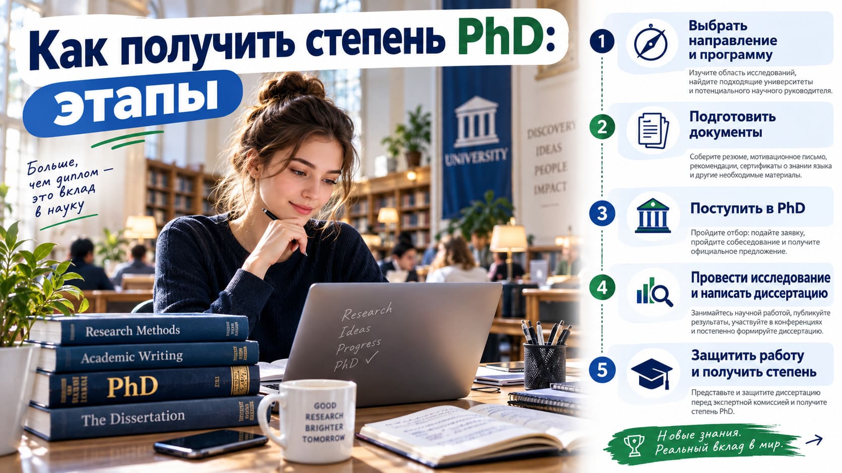 Как получить степень PhD: этапы