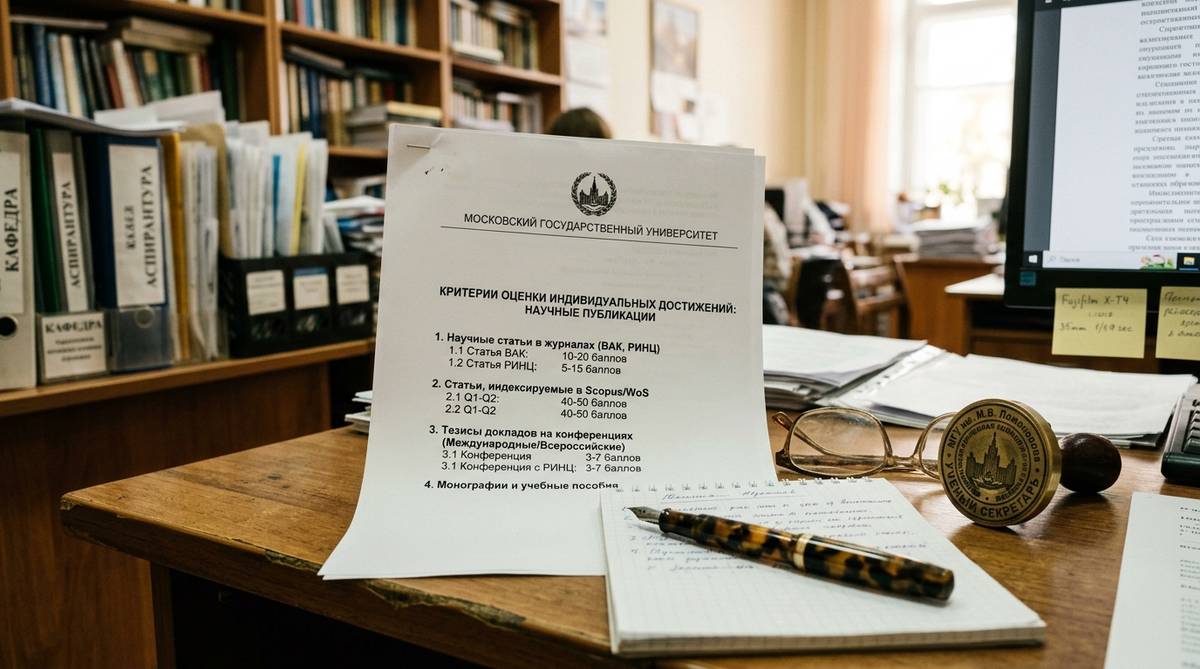 Критерии оценки индивидуальных достижений и публикации для поступления в магистратуру и аспирантуру