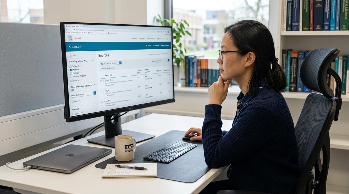Как проверить журнал в Scopus через Sources